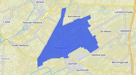 Prijs vastgoed Hoogwoud